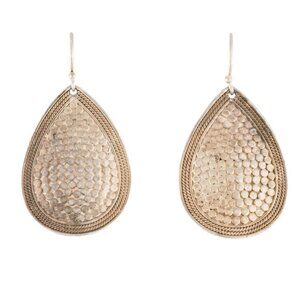 ANNA BECK STERLING SILVER 925  TEARDROP DROP EARRINGS
